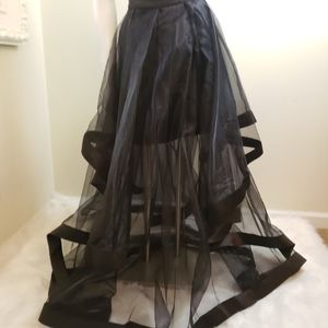 Long black sheer skirt